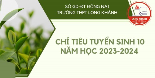 Chỉ tiêu tuyển sinh vào lớp 10 năm học 2023-2024.