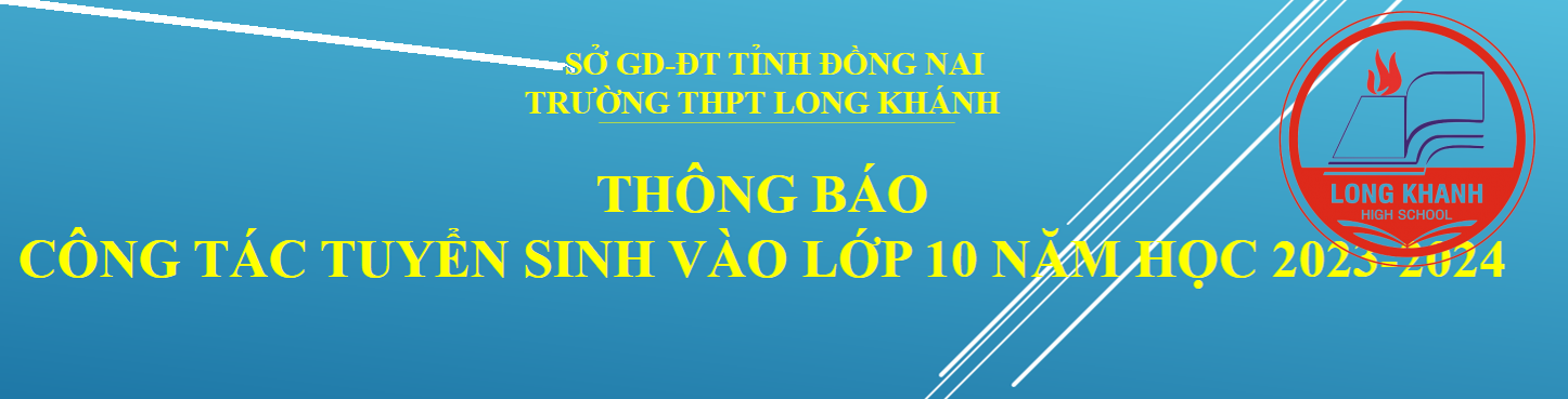 Thông báo công tác tuyển sinh vào lớp 10 năm học 2023-2024