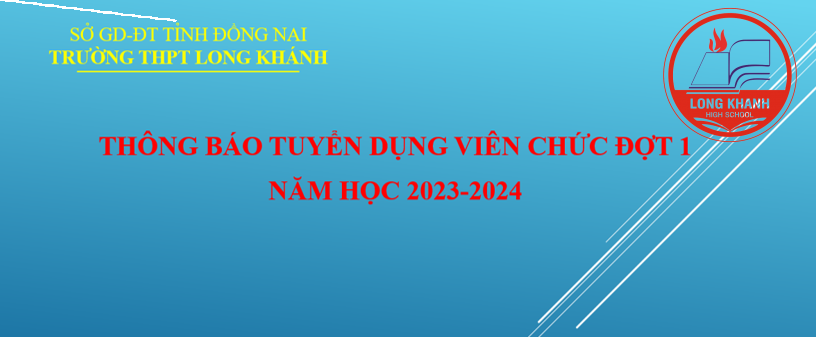 Thông báo tuyển dụng viên chức đợt 1 năm học 2023-2024.