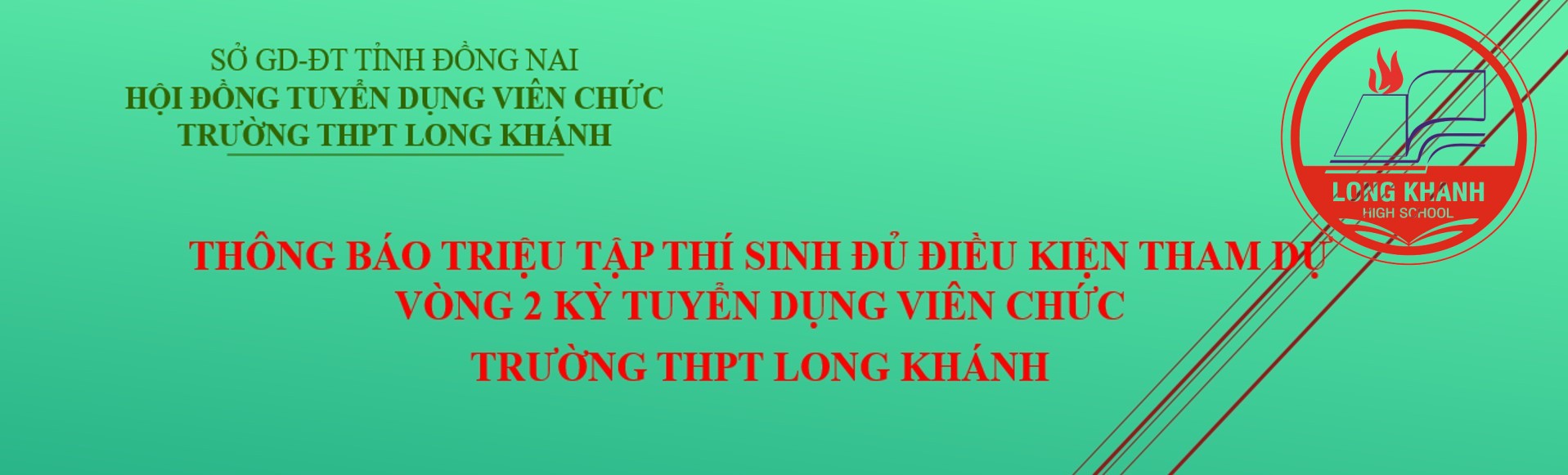 Thông báo triệu tập thí sinh đủ điều kiện tham dự vòng 2 kỳ tuyển dụng viên chức.